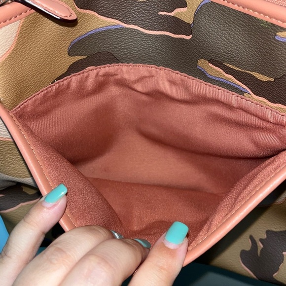 Coach Pink Camouflage Leather Crossbody w/ Adjustable Strap - Picture 5 of 13